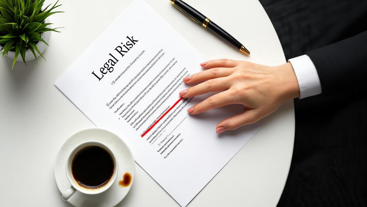 Debunking Dangers in Thai Property Acquisition A hand pushing away a flawed legal document with a red line through a clause, symbolizing the avoidance of common myths in Thai property buying.