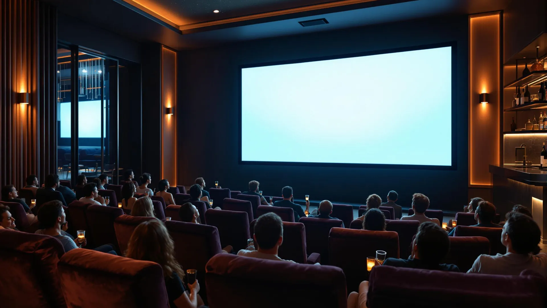 Premium Entertainment in a Group-Ready Villa The interior of a luxury villa's private cinema room, a key feature to look for in a group-ready property.