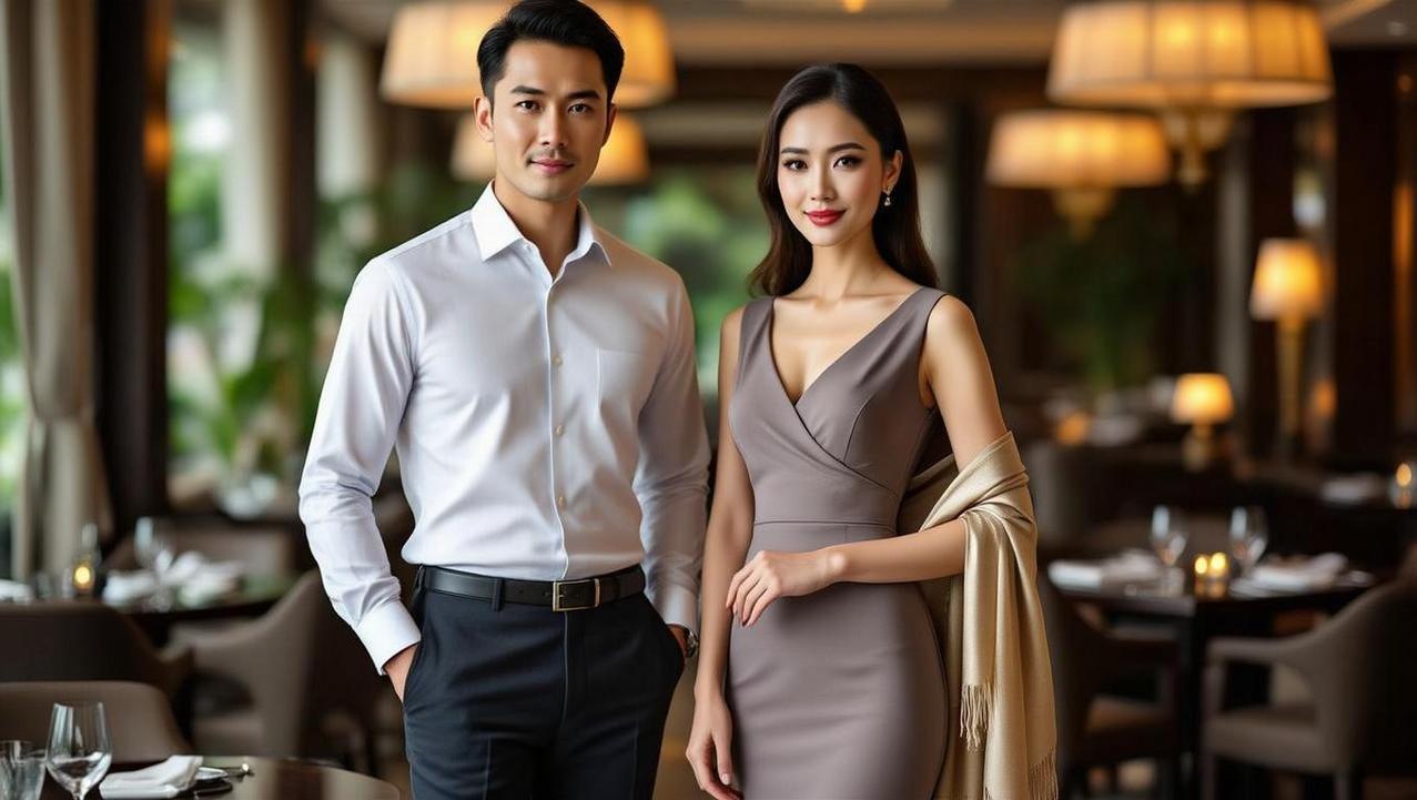 sachin and babi light blue dress Thai Dining Etiquette: A Guide for Fine Dining in Thailand