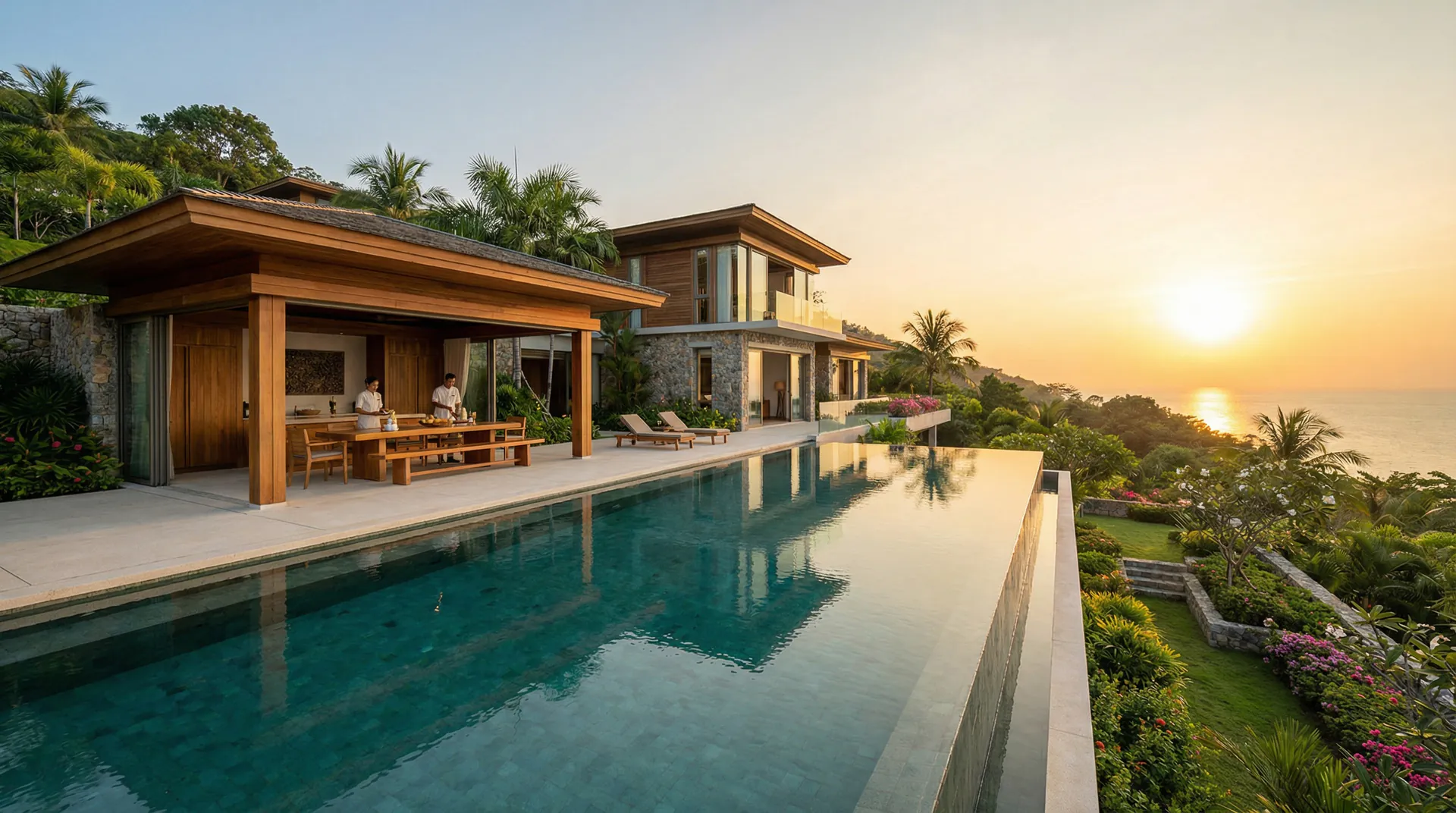 Ultra-luxury oceanfront villa in Thailand showcasing contemporary architecture, expansive space, high-end service and tropical privacy, illustrating Thailand’s rise in the global luxury villa market.