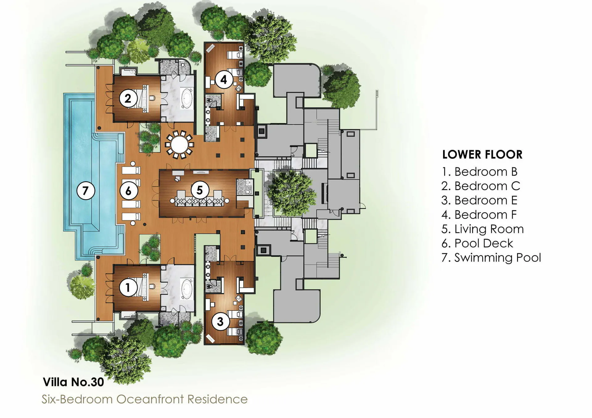 Image showcasing Luxury 6-Bedroom Oceanfront Villa For Rent with Private Chef in Elite ...