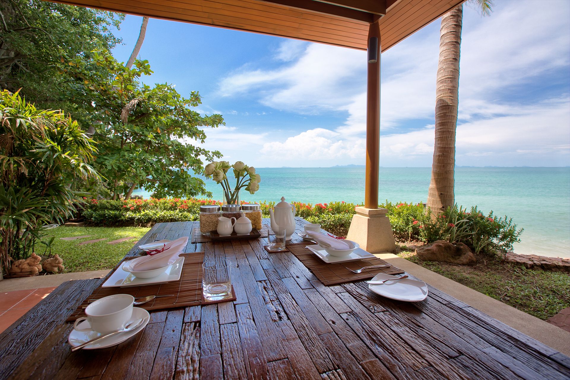 Image showcasing Luxury 5-Bedroom Beachfront Villa For Rent on Koh Samui's West Coast ...