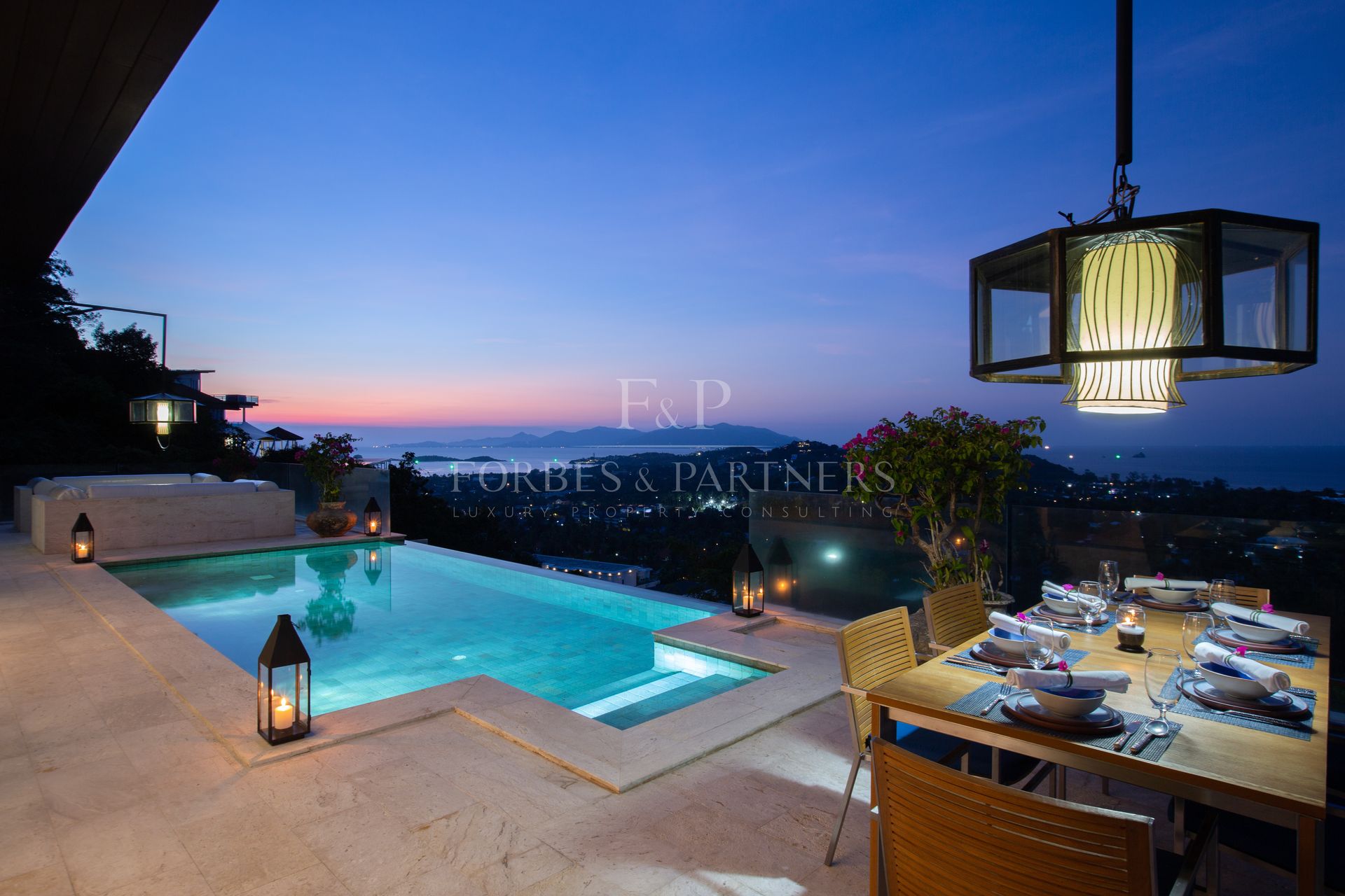 View of Fully Staffed Panoramic Sea View Villa with Chef in Koh Samui - Forbes ...